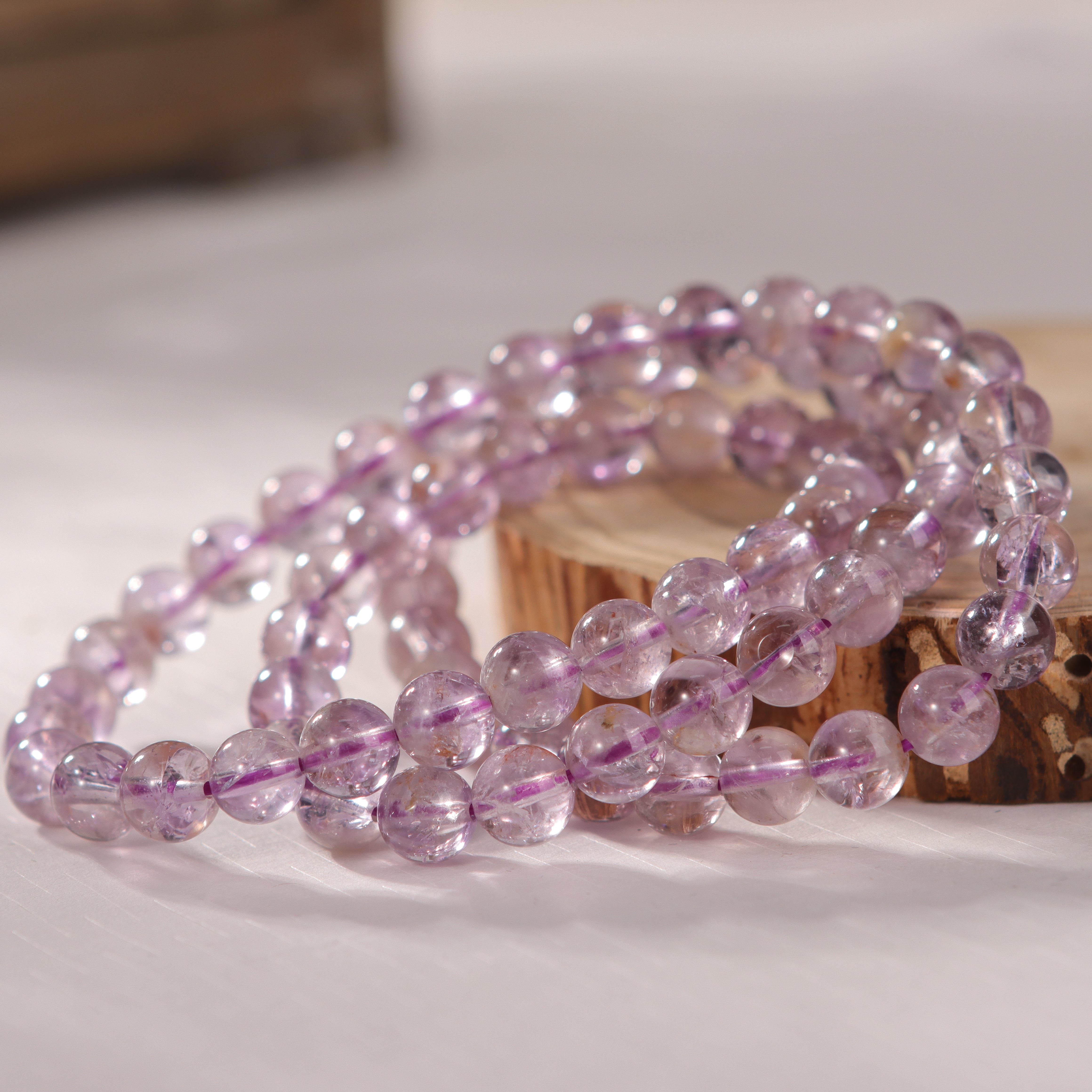 「かわいい～！」 アメジストのレインボーブレスレット – DYG Jewelry アクセサリー